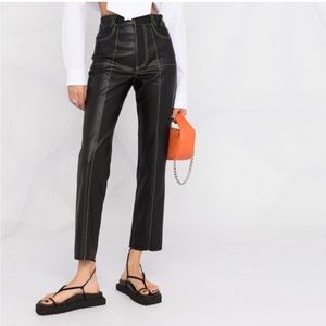 Cropped high waisted RAQUETTE Frae vegan leather (fits like a US6 size 27)